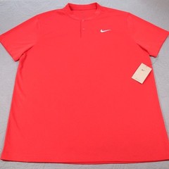 Nike Dri-FIT Tennis Polo Shirt Blade Collar Mens XL Red Performance Athletic