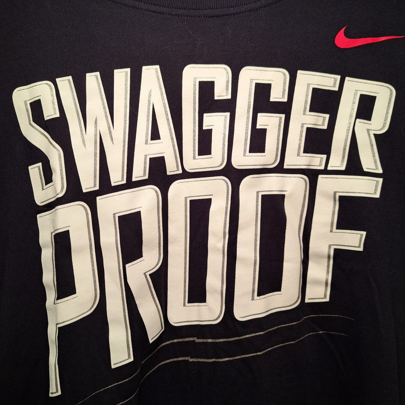 Mens NIKE Dri-Fit Swagger Proof S/S Crewneck Athletic Tee - Large, black gallery