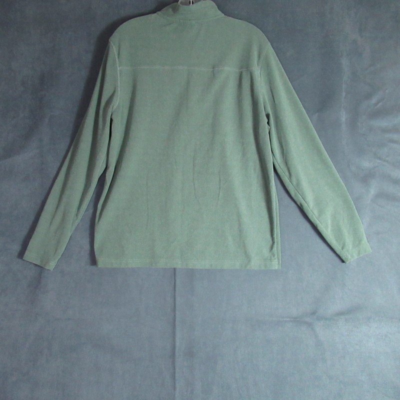 Avalanche Pullover Mens Medium Green Mock Neck 1/4 Zip Knit Hiking Camping gallery