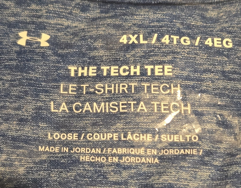 Under Armour UA Tech 2.0 Short Sleeve Tee 4XL Tech Blue/Black 1326413-432 gallery