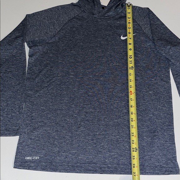 Nike Sun Hoodie Shirt Mens M Dri-Fit UPF 40+ Blue Heather Long Sleeve NWT gallery