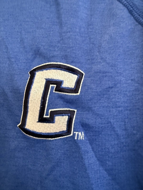 mens quarter zip pullover XXL with Creighton Logo Royal Blue gallery