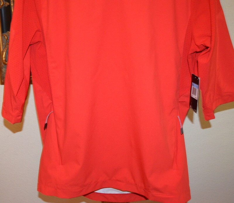 NIKE Men's Baseball Jacket Short Sleeve 897383-657 Red Pullover SZ M NWT $85 gallery