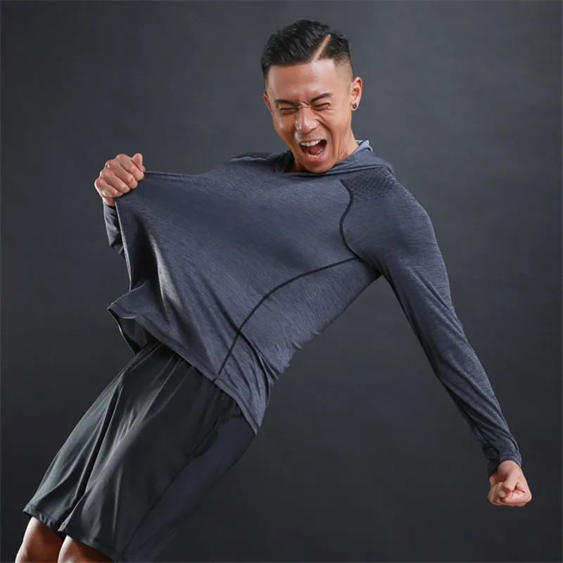 Men Gym Fitness Shirt Bodybuilding Sport t-Shirts Quick Dry Running Football gallery