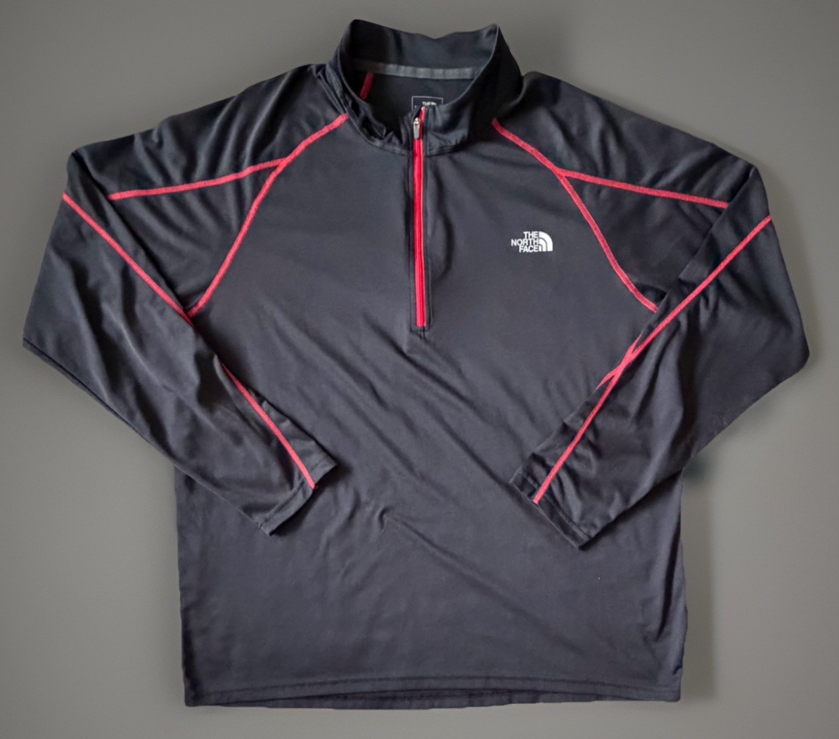 The North Face Pullover FlashDry 1/4 Quarter Zip Shirt Black Logo Large JBHS gallery