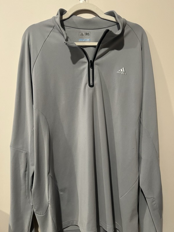adidas Golf ClimaCool Men's Solid Gray 1/4 Zip Mock Neck Pullover XL gallery