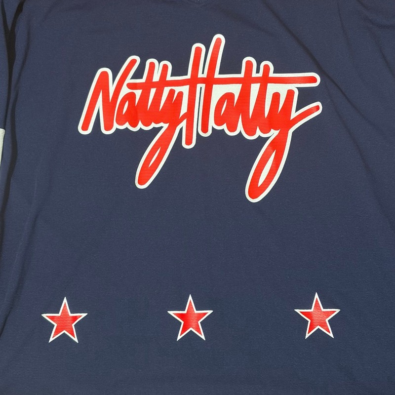 Undefeated x AK Hockey Jersey 2XL Natty Hatty Navy Blue #17 Streetwear Undftd gallery