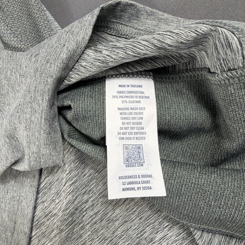 Holderness & Bourne Golf Hoodie Chest Logo Dunbar Medium Heathered Ivy NWT $150 gallery