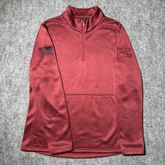 Grunt Style Quarter Zip Sweat Wicking Long Sleeve Waffle Top Men Size Large