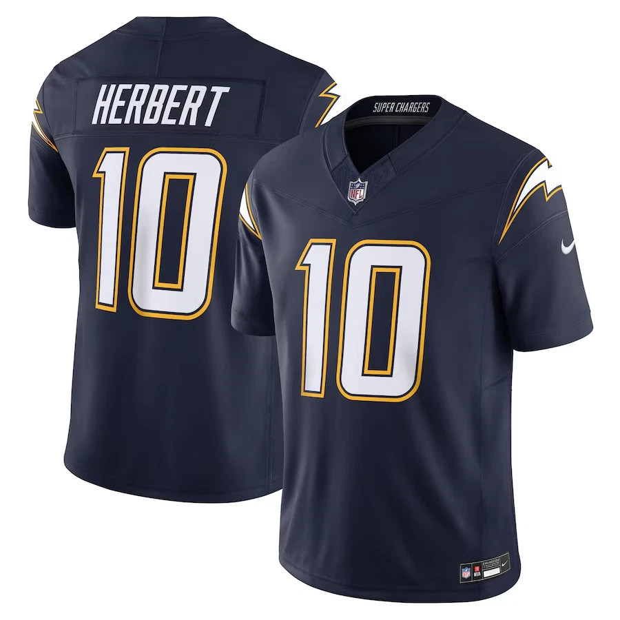 Nike Justin Herbert Los Angeles Chargers Men's Vapor FUSE Limited Jersey Navy