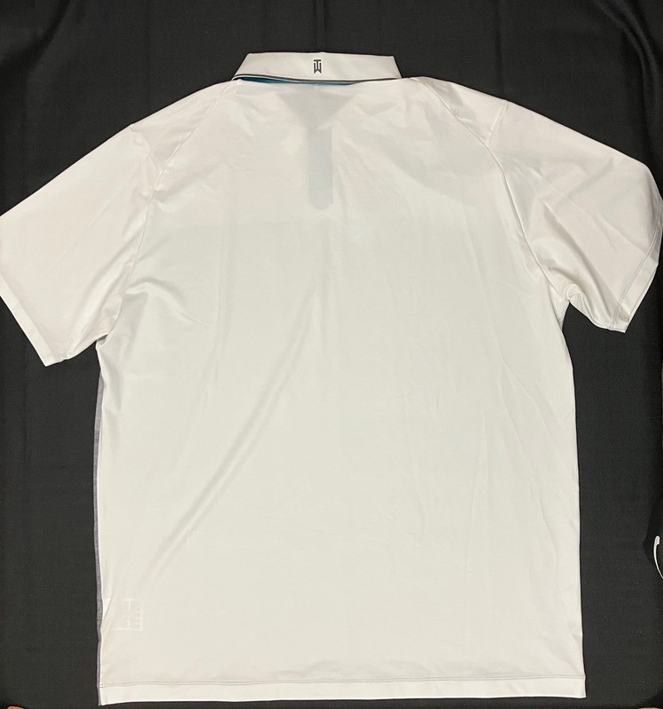 Nike Golf Tiger Woods Mobility Performance Polo 707712 100 Pure Platinum Sz XL gallery