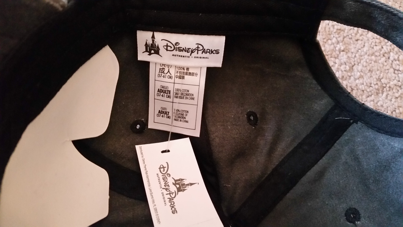 Disney Parks Fast Pass to Friday Please Hat Baseball Cap Faded Black Adult OS gallery
