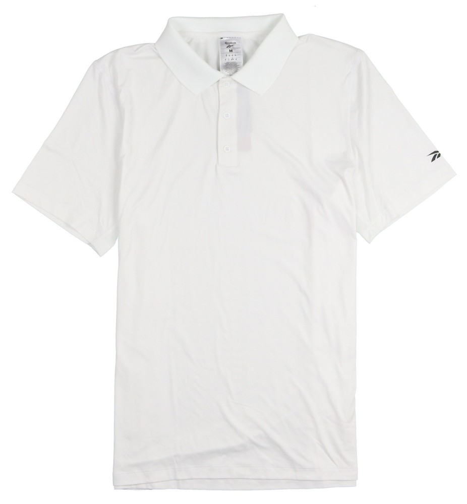 REEBOK Performance Training Polo Golf Shirt sz S Small White