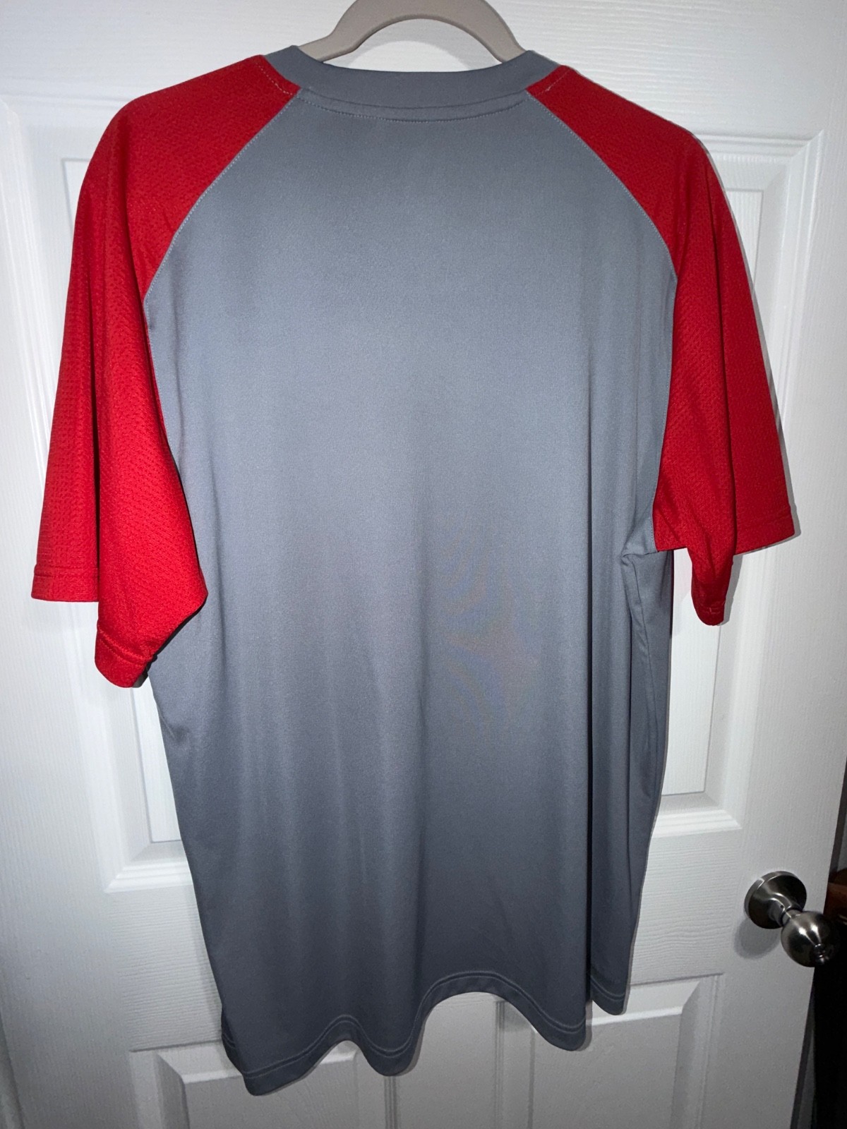 Adidas Gray and Red Climalite XL Men's Short Sleeve Shirt (3) gallery
