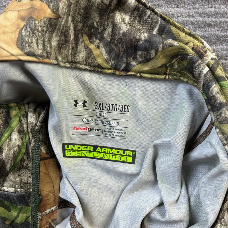 Under Armour Sweater Mens 3XL XXXL Scent Control Camo Hunting Heatgear gallery
