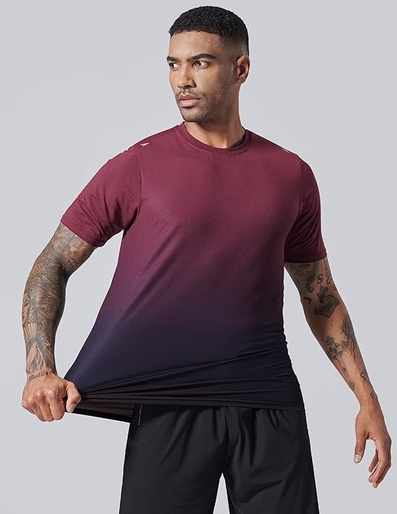 Men's 5 Pack Quick Dry Athletic T Shirts Crew Neck Workout Running Gym Tees gallery