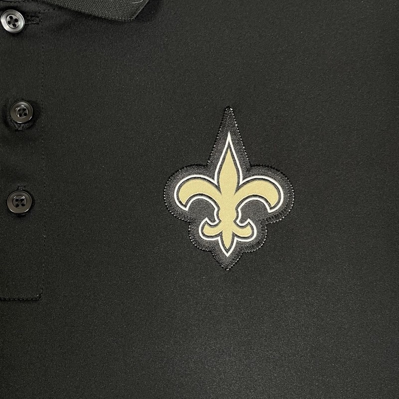 Nike Dri-Fit NFL New Orleans Saints Polo Shirt Men’s XL Black Golf Activewear gallery