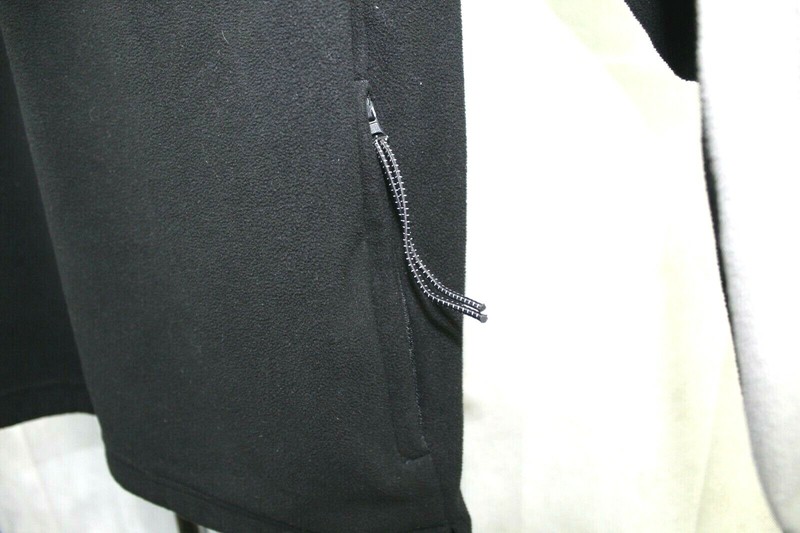 TEK GEAR mens 1/4 zip shirt long sleeve size 2XL black and grey p to p -25 VF9 gallery