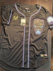 BLACK PANTHER AVENGERS T’CHALLA BASEBALL JERSEY LIDS L MEN’S 60TH STITCHED NEW