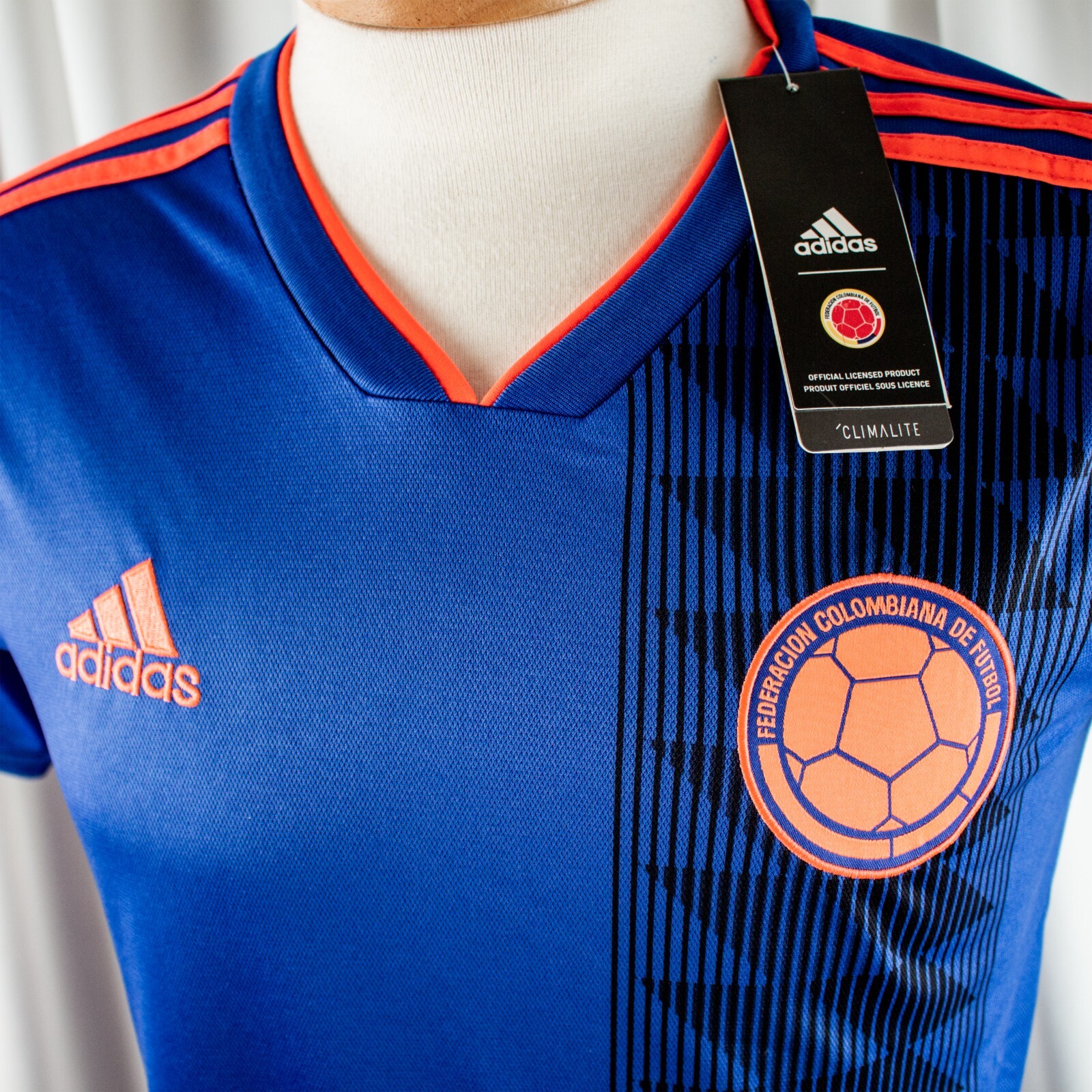 ADIDAS New Blue Orange Men Activewear Atheltic Jersey Top Size S gallery