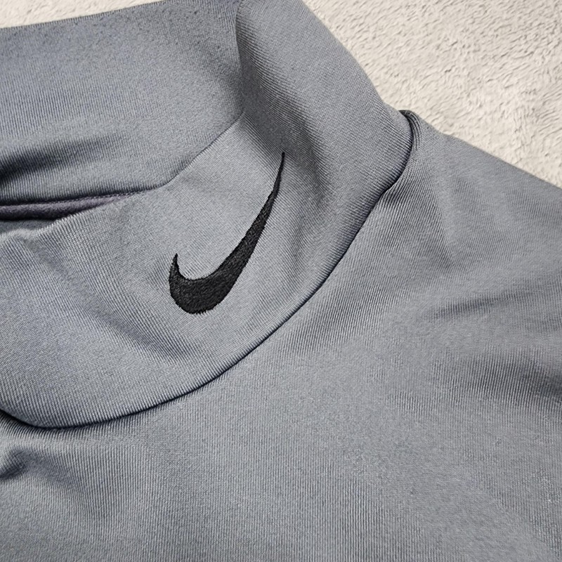 Nike Pro Combat Shirt Mens M Gray Dri-FIT Mock Neck Long Sleeve Athletic gallery