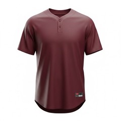Nike Team Dri Fit Baseball Jersey Mens XL Maroon Red 2 Button Polo