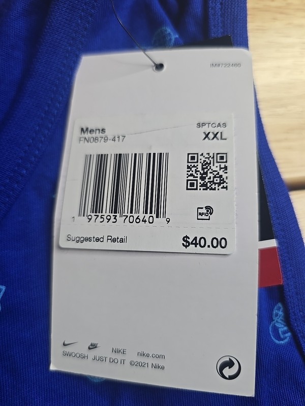 Nike Team USA Club Tank Top Shirt Mens 2XL FN0879 Blue AOP Training Gym Active gallery