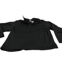 Athletic Works Mens Black Quarter Zip Pullover Long Sleeve Shirt Size L