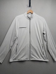 ADIDAS GOLF CLIMALITE Shirt Mens Large Gray Long Sleeve Full Zip Zip Pockets