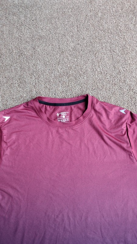 Liberty Pro Men's Gym Running Shirt Size M Athletic Burgundy T-shirt gallery