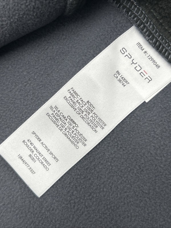 Spyder Major Cable Thermal 1/4 Zip Pullover Shirt Men's Size LARGE Gry Blk Bl gallery