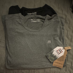 Avalanche Men’s 2-Pack T-Shirt Gray/Black M Crew Neck Stretch