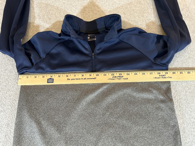 Nike Pullover Men Small 1/4 Zip Long Sleeve Fleece Lined Training Golf Shirt Top gallery