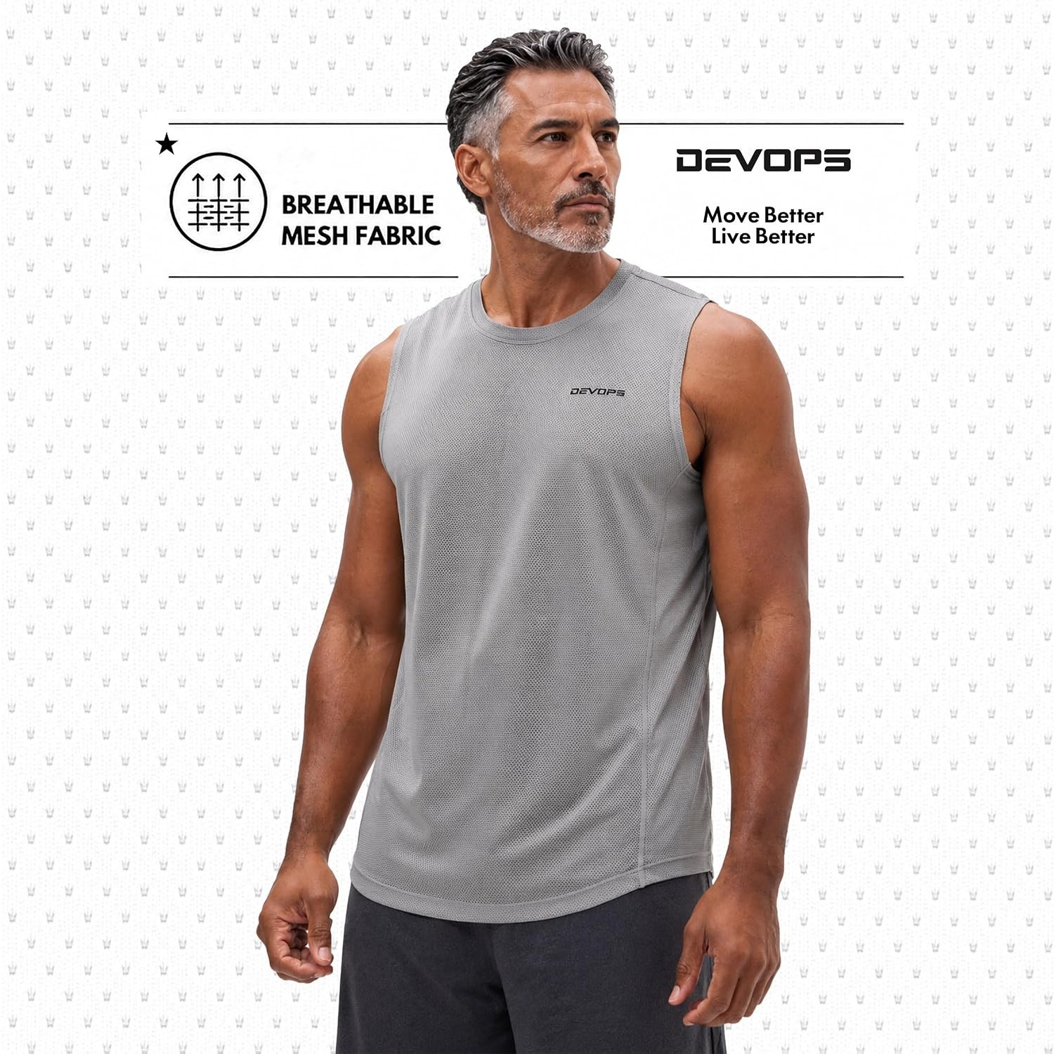 Men's Sleeveless Dry Fit Mesh Tank Top Muscle Shirts Gym Workout Devops Shirts gallery