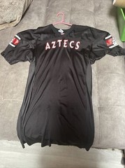 Rare Vintage All Sports America 20×36” SDSU Aztecs Black Jersey Faulk Leonard