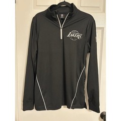 NBA Los Angeles Lakers Quarter Zip Pullover Mens Small Black Long Sleeve Shirt