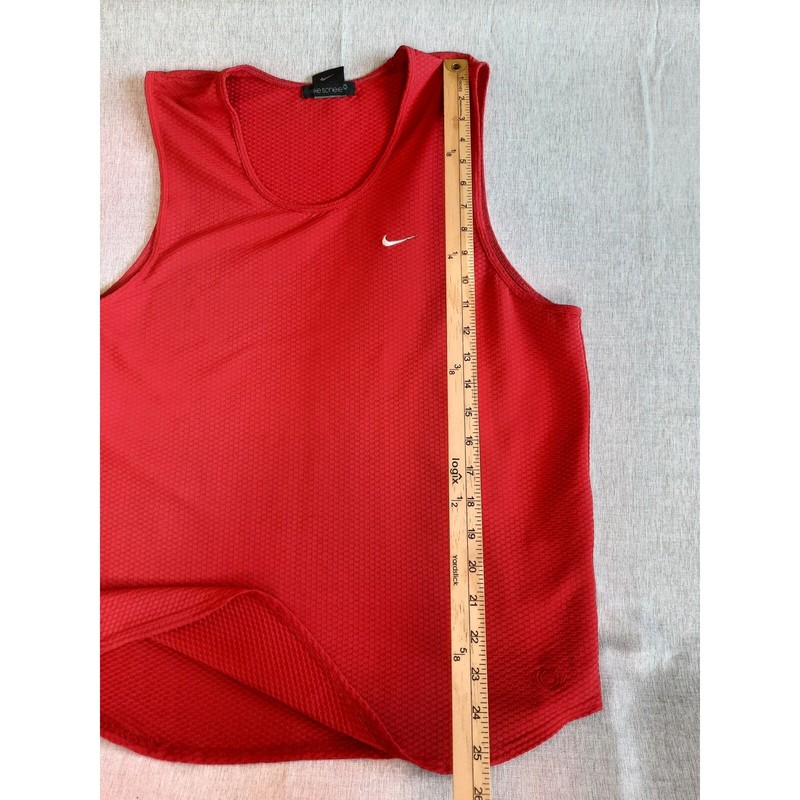Nike Sphere Men Large Geometric Active Stretch Pullover Tank Tops Red Polyester gallery