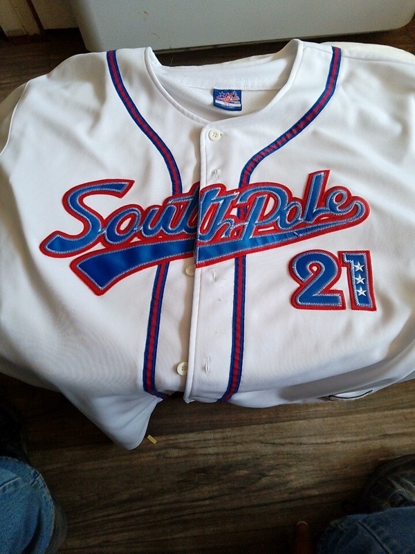 South Pole Athletic Collection #21 Baseball Jersey Sewn Patches Mens XL gallery