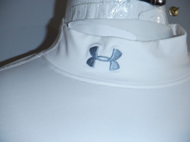 Men's UNDER ARMOUR COLD GEAR COMRESSION Sz XXL White Mock Neck LS Shirt gallery