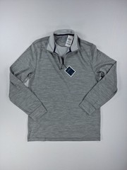 Men’s Grey Shark Skin Small Performance Longsleeve Tech 1/4 Zip Shirt
