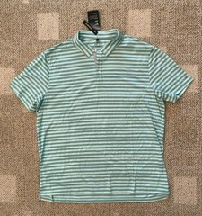 Nike Golf Polo Shirt Dry Player Striped Green Stripe CU9862-316 Men’s XXL 2XL