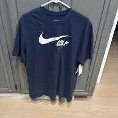 Nike Golf Dri-Fit Navy Blue Crew Neck Short Sleeve Sport T-shirt Men’s M – New!
