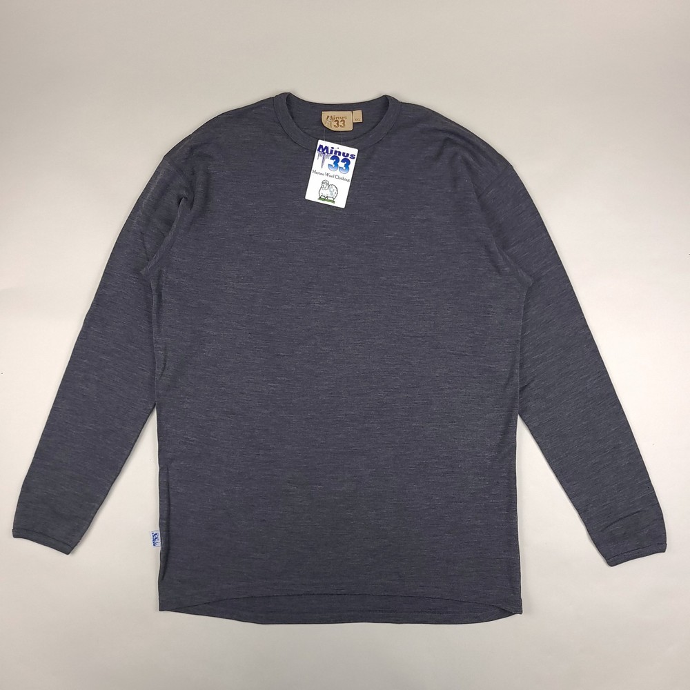 Minus33 Shirt Mens 2XL Gray Merino Wool Long Sleeve Baselayer Gorpcore