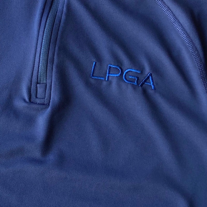 Rhone Session 1/4 Zip Performance Pullover Golf LPGA Logo Mens Medium M Blue gallery