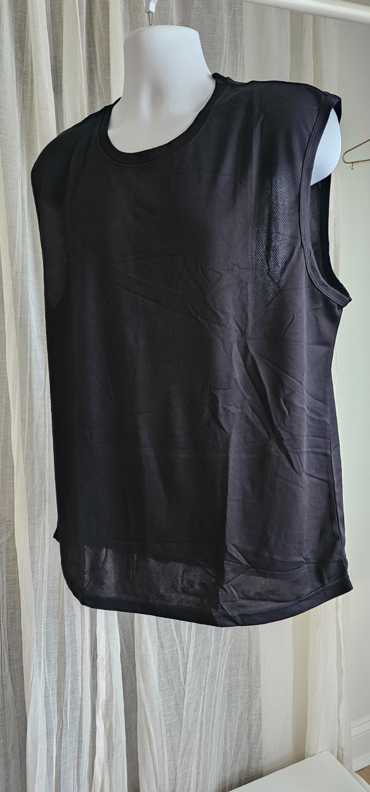 Men's Sleeveless Performance Sport Tank Top Black Size XL NWT gallery