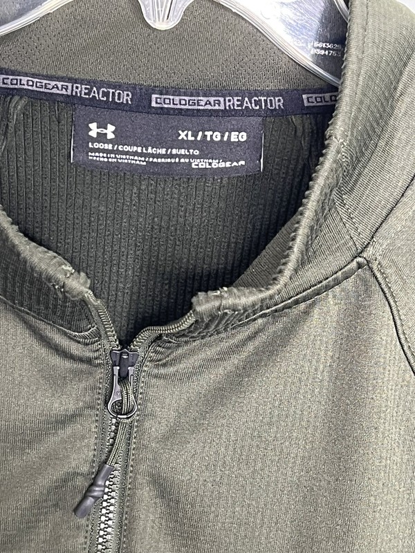 Under Armour Mens 2XL Green Cold Gear Loose Fit Quarter Zip Light Weight #62 gallery