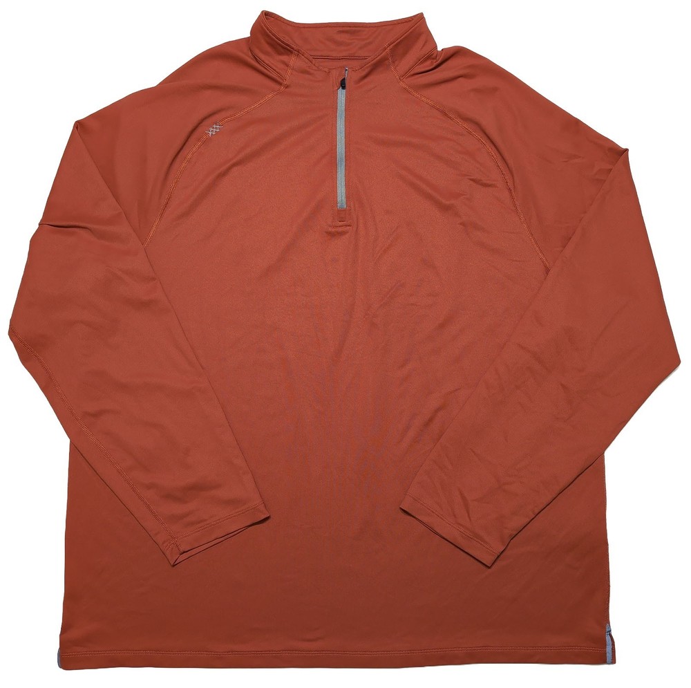 RHONE Session 1/4 Zip Pullover Shirt 101467 Burnt Orange XXL 2XL