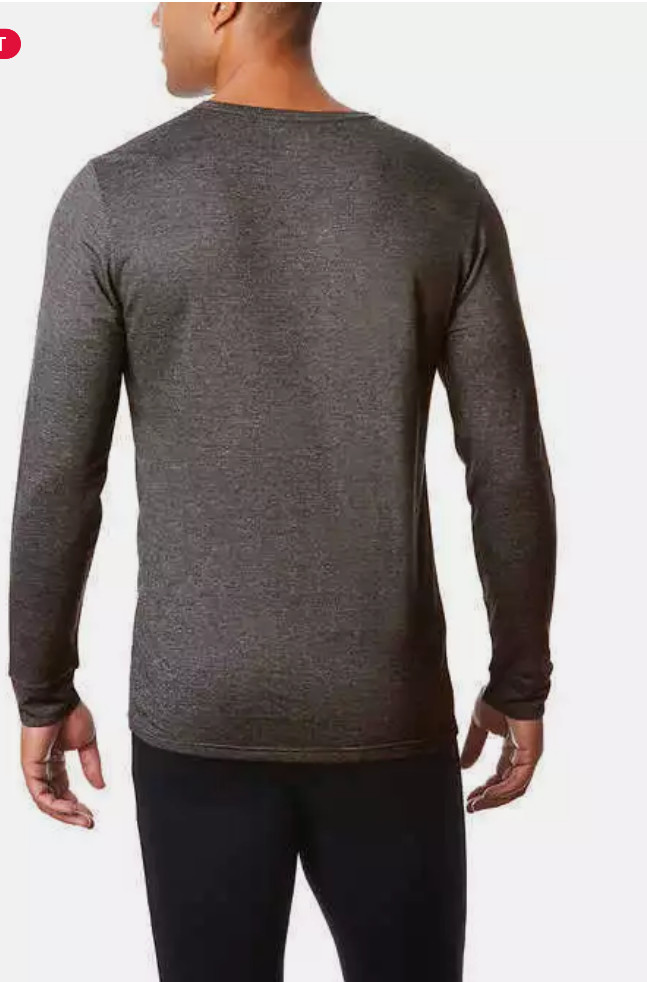 32 Degrees Mens Weatherproof Long Sleeve Base Layer Crewneck Shirt(GRAY S)NWT gallery