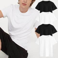 1 , 3 & 5 Pack Mens T-Shirt Cotton Plain Tee Shirts T Shirt Round Neck Lot