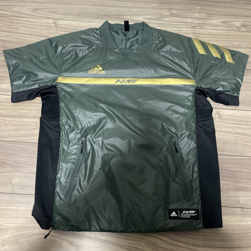 Adidas 5-Tool Baseball Padded Warm Up Suit Set Green Gold Japan Size M gallery